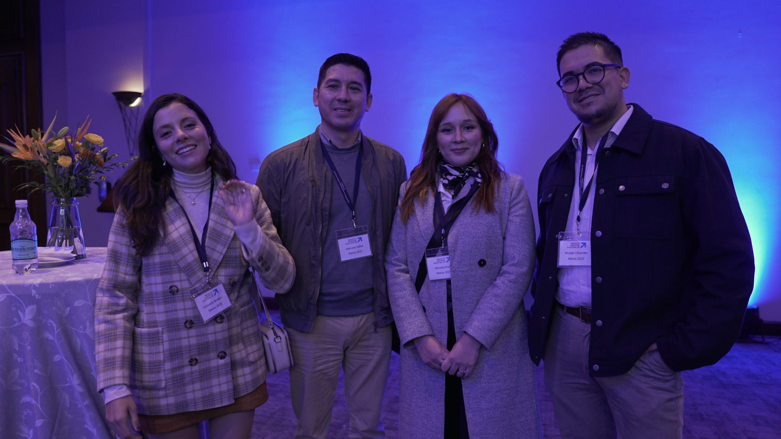 1 Consuelo Bolados, Marcelo Yañez, Ninoska Kroff y Nicolás Cifuentes, Cena MII UC